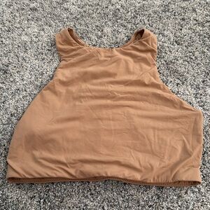 SKIMS high neck, racer back bralette. Size small, tan. Never been worn